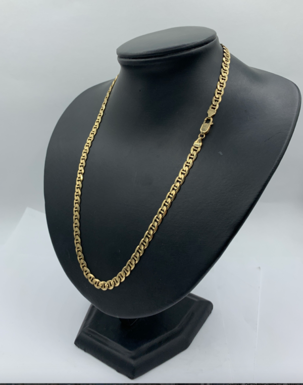 20 Inch 10k Gold Concave Mariners Mens’ Chain – Gold Star Jewellers ...